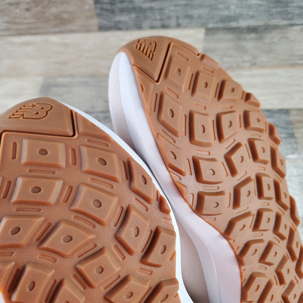 New Balance 370 Womens Shoes Sz 9 D Running Beige Brown Suede Mesh Sneakers - Picture 9 of 10